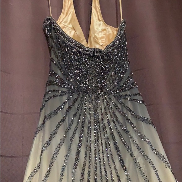 Formal Beaded Full Dress with petty coat - Picture 3 of 6